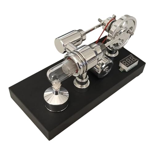 Luwecf Stirlingmotor-Modell, Heißluft-Stirlingmotor-Motor, Stromgenerator-Modell für wissenschaftliche Projekte von Kindern, 8 cm x 17 cm x 9.5 cm von Luwecf