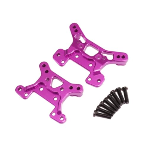 Luwecf Stoßdämpferbrücken Vorne Und Hinten Aus Aluminiumlegierung, Stoßdämpferhalterungen für RC Autos, Professionell, Ersatz, für RC Autoteile Im Maßstab 1/, Lila von Luwecf