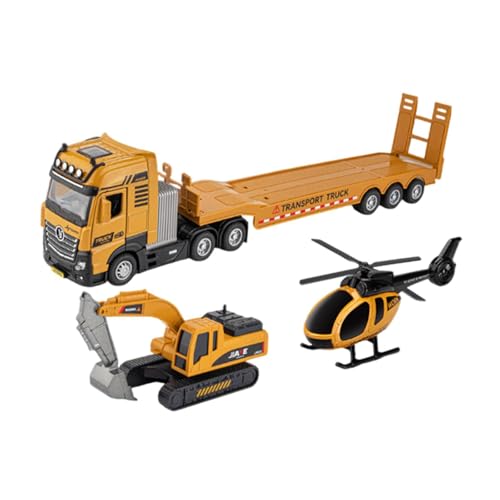Luwecf Technik LKW Spielzeug, Mini-Helikopter und Rückzugsfahrzeug für Kleinkinder, Bagger Luwecf Technik LKW Spielzeug, Mini-Helikopter und Rückzugsfahrzeug für Kleinkinder, Bagger von Luwecf