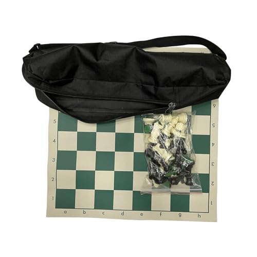 Luwecf Tragbares Schachspiel, Deluxe-Schachspiel, kombiniertes leichtes Reiseschachspiel, zusammenklappbares Schachspielset für Reisen im Freien, l von Luwecf