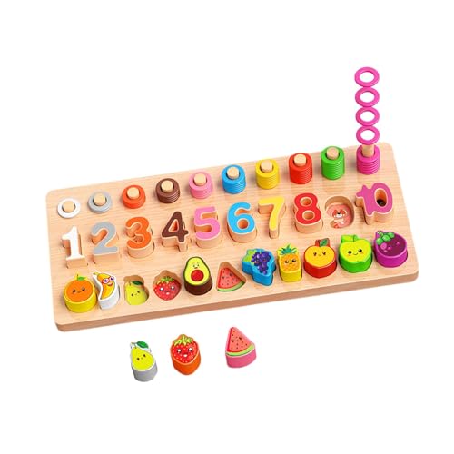 Luwecf Zahlenpuzzle Sortierspielzeug für Vorschulkinder mit Fischmotiv, Style A von Luwecf