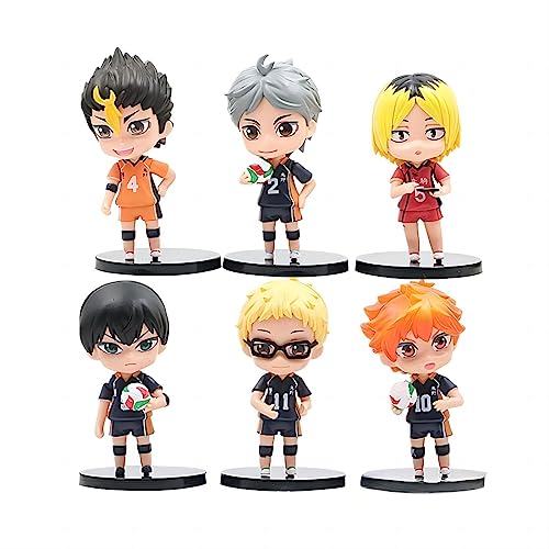 Luxetoys 6Stk/8Stk Haikyuu Anime Figuren Niedliche Charakterfiguren 10cm Modellpuppen für Dekoration (6Stk) von Luxetoys