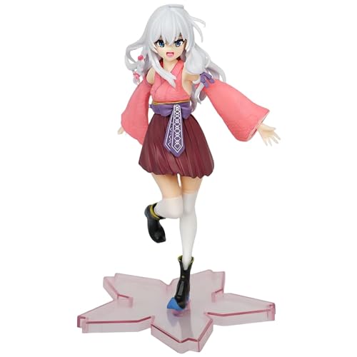 Luxetoys Elaina Anime Figuren Wandernde Hexe Charakterfigur mit Kimono und Pflückarbeit 21/19,5cm Modell Statue für Schreibtisch (Kimono Elaina) von Luxetoys