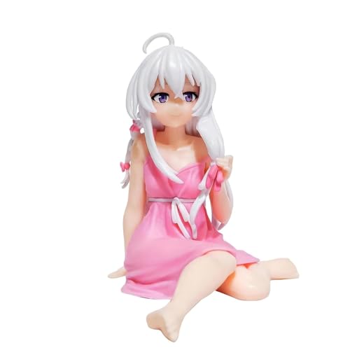 Luxetoys Elaina Anime Figuren Wandernde Hexen Charakterfigur mit Nudelstopper 9cm Modell Statue zur Auto Dekoration (Rosa Elaina) von Luxetoys