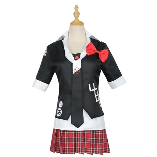 Luxetoys Enoshima Junko Anime Cosplay Game Kostüm Spielen Charakter Anzug mit schwarzer Krawatte für Frauen (L) von Luxetoys