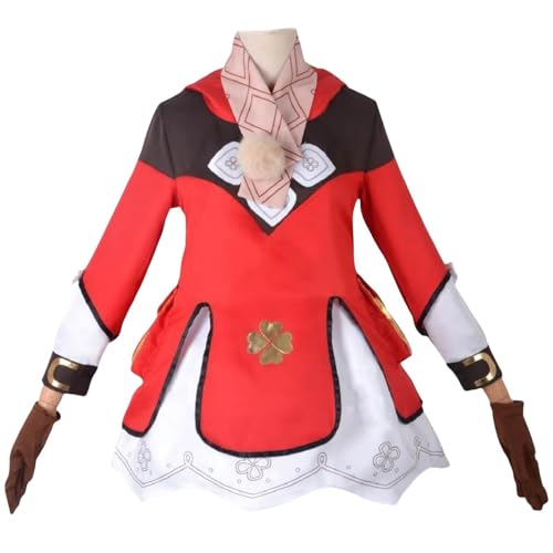 Luxetoys Klee Spiel Cosplay Anzug Charakter Kostüm Outfit mit Feenohren und Requisiten für Mädchen und Cosplayer (Klee-Kostüm, L) von Luxetoys