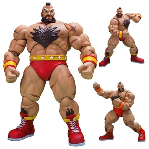 Luxetoys Zangief Figur The Final Challengers Action Figure Game Characters Joints Movable Interchangeable Parts Statue PVC Model Ornaments Desktop Collection Gifts for Fans von Luxetoys