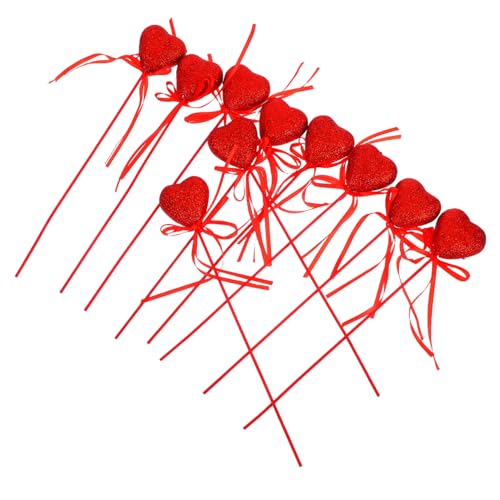 10 Stück Rote Herz Foam Picks Valentinstag Hochzeitsherzen für Blumenarrangements Robuste und Herzstiele für Liebe 10 Stück Rote Herz Foam Picks Valentinstag Hochzeitsherzen für Blumenarrangements Robuste und Herzstiele für Liebe von Luxshiny