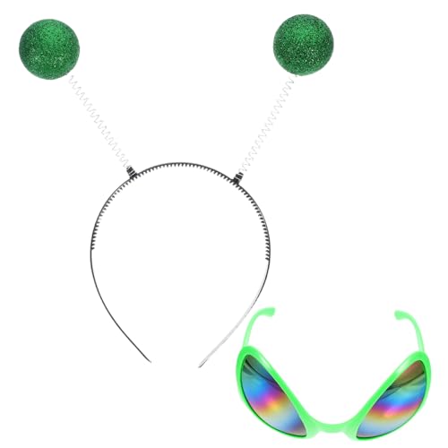 Luxshiny 1 Satz Außerirdische Brille Stirnband Halloween-Kopfschmuck außerirdische Dekorationen Alien-Kopfschmuck Brillenzubehör Kopfbedeckungen für Partykostüme Abs Green Luxshiny 1 Satz Außerirdische Brille Stirnband Halloween-Kopfschmuck außerirdische Dekorationen Alien-Kopfschmuck Brillenzubehör Kopfbedeckungen für Partykostüme Abs Green von Luxshiny