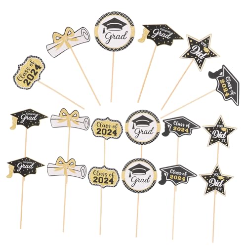 Luxshiny 1 Satz Cupcake Toppers Abschlussfeier Dekorative Kuchen Picks Für Schulabschluss Festliche Desserts Und Partys Kreative Und Ansprechende Gestaltung Für Unvergessliche 24 Stück Luxshiny 1 Satz Cupcake Toppers Abschlussfeier Dekorative Kuchen Picks Für Schulabschluss Festliche Desserts Und Partys Kreative Und Ansprechende Gestaltung Für Unvergessliche 24 Stück von Luxshiny