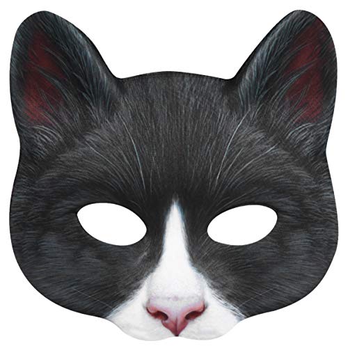 Luxshiny 1 Stück Halloween-Katzenmaske Cosplay-Tiergesichtsmaske Schwarzes Eva-Material Party-Dekorationsrequisite von Luxshiny