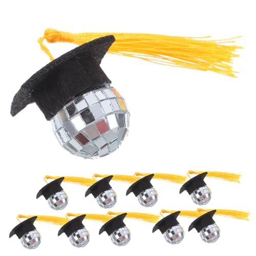 Luxshiny Anspruchsvolle Cupcake-topper Im Disco-stil Mit Abschlusskappe – 10er-pack Perfekt Für Schulfeiern Realistische Quasten Einfach Zu Dekorieren Luxshiny Anspruchsvolle Cupcake-topper Im Disco-stil Mit Abschlusskappe – 10er-pack Perfekt Für Schulfeiern Realistische Quasten Einfach Zu Dekorieren von Luxshiny