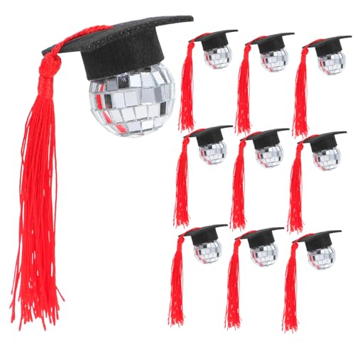Luxshiny 10 Cupcake Topper Mit Abschlusskappen Quasten Und Discokugel Design Abschlusskappen Ornamente Für Abschlusskuchen Für Die Universität High School Und Das College Luxshiny 10 Cupcake Topper Mit Abschlusskappen Quasten Und Discokugel Design Abschlusskappen Ornamente Für Abschlusskuchen Für Die Universität High School Und Das College von Luxshiny