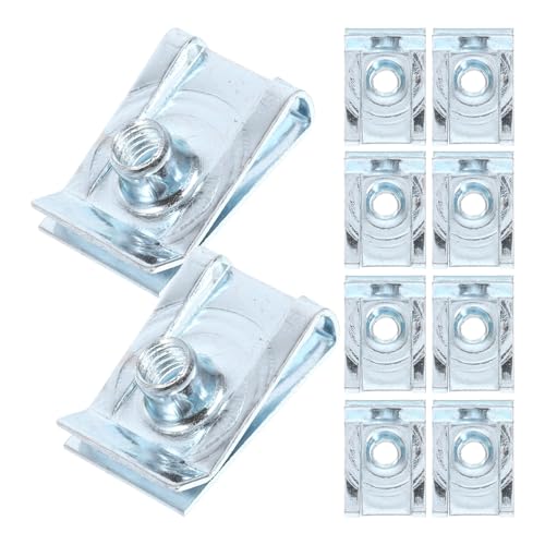 Luxshiny 10 Stück M5 Motorrad Clips U-Clip Federn Befestigungselemente (Silber) von Luxshiny
