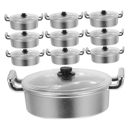 Luxshiny 10 Stück Mini -Simulation Hotpot dekorative Herde Mini-Kocher Miniaturtöpfe für die Küche dekoratives Mini-Kochgeschirr fröhlicher Minikocher Plastik Silver Luxshiny 10 Stück Mini -Simulation Hotpot dekorative Herde Mini-Kocher Miniaturtöpfe für die Küche dekoratives Mini-Kochgeschirr fröhlicher Minikocher Plastik Silver von Luxshiny