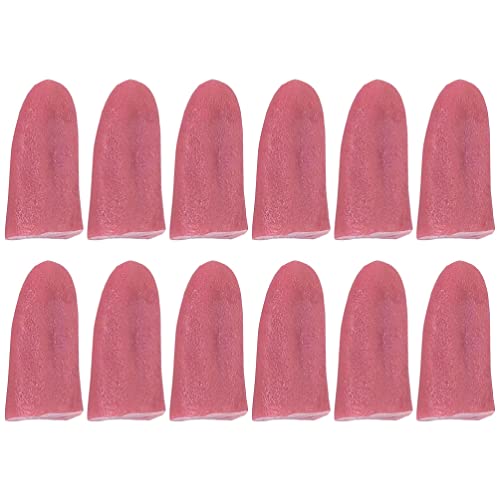 Luxshiny 12 Stück Requisiten Für Falsche Zungen – Realistische Halloween-Streichspielzeuge Für Gruselpartys Aprilscherze Und Cosplay (Rot 5 5 cm TPR-Material) von Luxshiny
