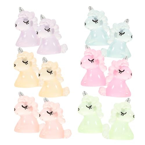 Luxshiny 12 Stück Teiliges Leuchtende Einhorn Deko Figuren DIY Nachtlicht Einhorn Ornament für Kreative Auto und Raumdekoration Luxshiny 12 Stück Teiliges Leuchtende Einhorn Deko Figuren DIY Nachtlicht Einhorn Ornament für Kreative Auto und Raumdekoration von Luxshiny