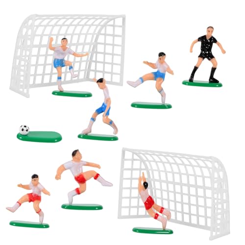Luxshiny 1Satz Kuchendekoration Entzückende Fußballfiguren für Geburtstagskuchen Tore Spieler Schiedsrichter für Fußballpartys und Kreative Tortendeko von Luxshiny