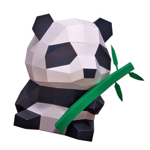 Luxshiny 1Stück Panda Papiermodell DIY Geometrisches Origami für Fördert Kreativität und Konzentration Leuchtende Farben Langlebiges Papiermaterial für Bastelprojekte zu Hause von Luxshiny