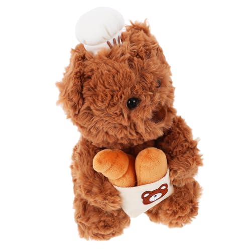 Luxshiny 1stück Kuscheltier Bäckerbär Süßer Plüschkoch Mit Kochmütze Lustige Dekoration Für Küche Für Feiern Gemütliche Für Zuhause von Luxshiny