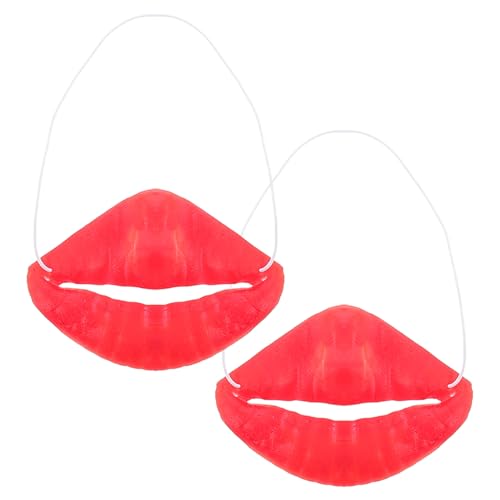Luxshiny 2 Halloween-Wurstmund-Requisiten: Lustige Rote Latexlippen Im Cartoon-Stil Für Tanzpartys Und Festivaldekorationen Luxshiny 2 Halloween-Wurstmund-Requisiten: Lustige Rote Latexlippen Im Cartoon-Stil Für Tanzpartys Und Festivaldekorationen von Luxshiny