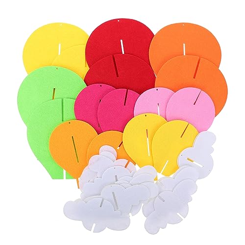 Luxshiny 2 Sätze Heißluftballon Hängedekorationsset Große und Kleine Ballons für Klassenzimmer Kindergarten und Festliche Aktivitäten zur Verschönerung Kinderzimmern von Luxshiny