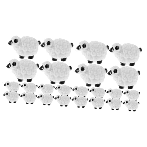 Luxshiny 2 Sätze Mini Schaf Figuren Teiliges Niedliche Harz Tiere Für Bonsai Und Puppenhaus Langlebige Deko Ornamente Für Garten Und Zuhause Geschenkidee Für Freunde Und 12 Stück * 2 von Luxshiny