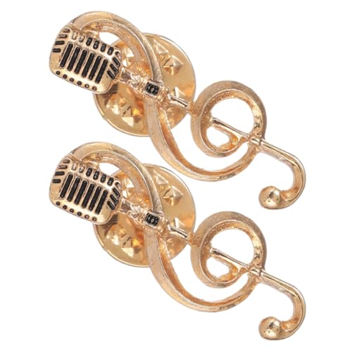 Luxshiny 2 Stück Hinweis-mikrofon-brosche Musikbrosche Brosche Für Männer Mikrofonstift Broschen Für Männer Musikstifte Reversbroschen Für Damen Musikalische Brosche Golden Zinklegierung Luxshiny 2 Stück Hinweis-mikrofon-brosche Musikbrosche Brosche Für Männer Mikrofonstift Broschen Für Männer Musikstifte Reversbroschen Für Damen Musikalische Brosche Golden Zinklegierung von Luxshiny