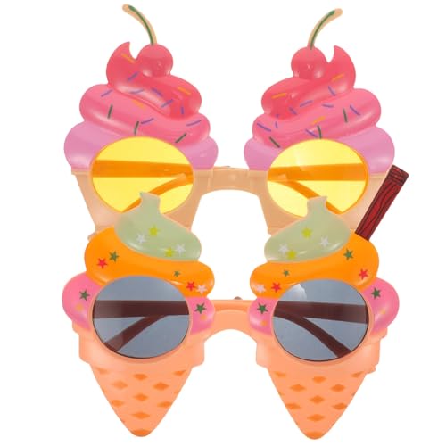 Luxshiny 2 Stück Luau-Party-Sonnenbrillen Lustige Hawaii-Brillen Neuartige Eiscreme-Brillen Für Tropische Themenpartys Strandparty-Brillen Gastgeschenke von Luxshiny