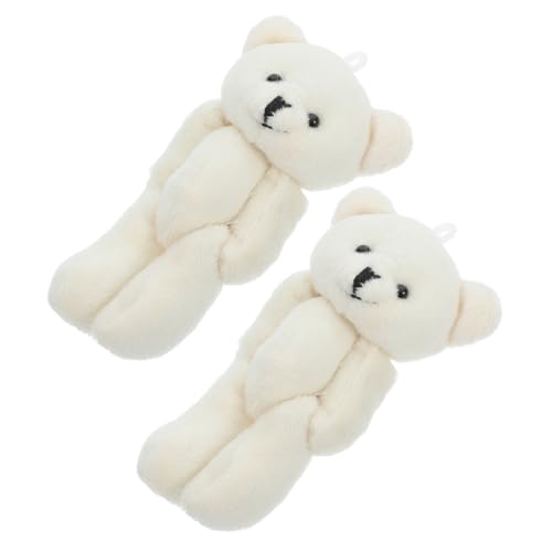 Luxshiny 2 Stück Mini Plüsch Bär Kuscheltier für Abschlussfeier Geschenkidee für Fotografie Sammeln Schlüsselanhänger von Luxshiny