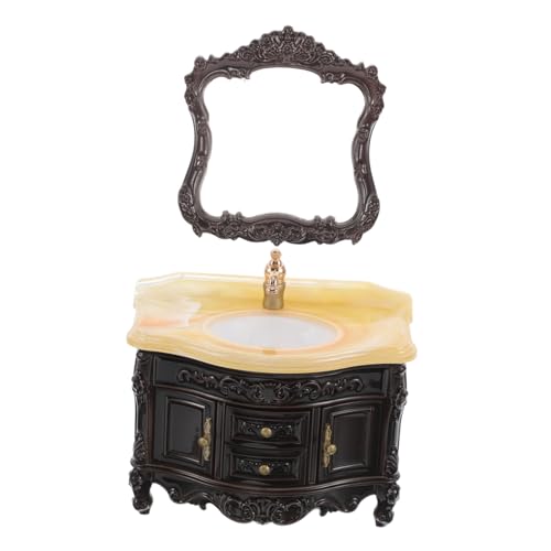 Luxshiny 2 Stück Möbel Badezimmer für Puppenhaus Teiliges mit Waschtisch und Schrank Realistisches Badezimmerzubehör für DIY Puppenhaus Dekorative Miniaturmöbel für Kreative Szenen Luxshiny 2 Stück Möbel Badezimmer für Puppenhaus Teiliges mit Waschtisch und Schrank Realistisches Badezimmerzubehör für DIY Puppenhaus Dekorative Miniaturmöbel für Kreative Szenen von Luxshiny