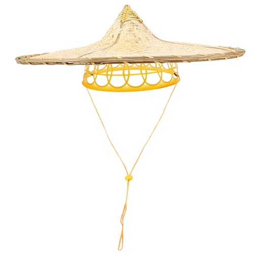 Luxshiny 2 Stück Orientalischer Hut Chinesischer Bambus-Strohkegelhut Asiatischer Hut Konischer Hut Reisbauernhüte Für Erwachsene Party Cosplay-Zubehör von Luxshiny
