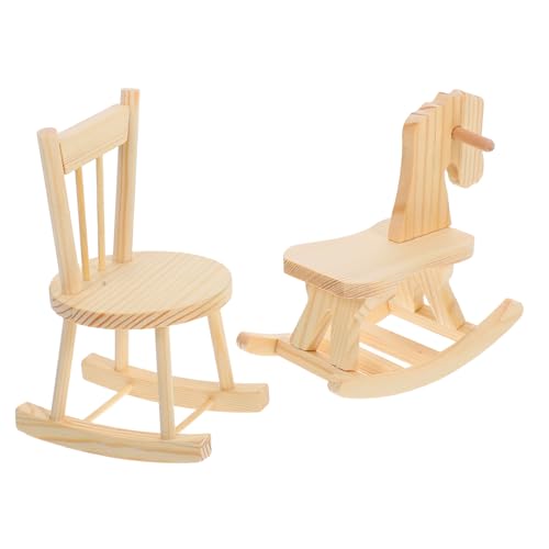 Luxshiny 2 Stück Puppenhaus Schaukelstühle aus Holz Miniaturmöbel für Kreatives DIY zur Handwerkskunst zur Dekoration von Kinderzimmern Robust und Realistisch für Stundenlangen Spielspaß Luxshiny 2 Stück Puppenhaus Schaukelstühle aus Holz Miniaturmöbel für Kreatives DIY zur Handwerkskunst zur Dekoration von Kinderzimmern Robust und Realistisch für Stundenlangen Spielspaß von Luxshiny