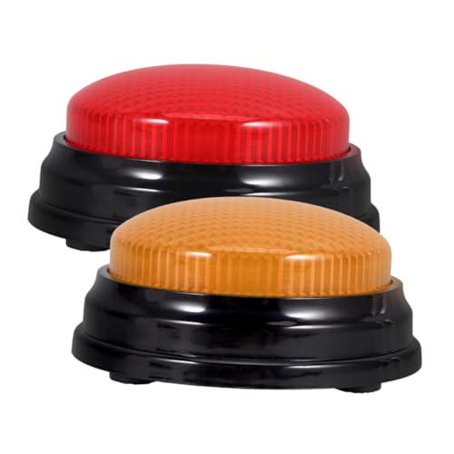 Luxshiny 2 Stück Sound Leuchtknöpfe Leuchtende Spiel Buzzer Knöpfe Mit Sound Antwort Requisiten Für Spiele Knöpfe Spielknöpfe Knöpfe Für Game Shows Kunststoff von Luxshiny