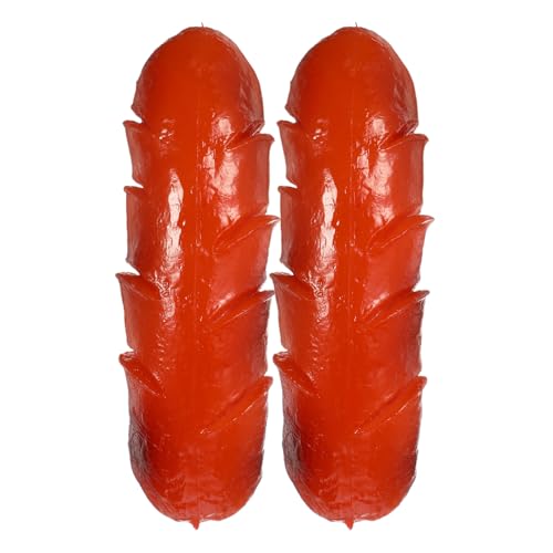 Luxshiny 2 Stück gefälschtes realistisches Essen gefälschte Lebensmittel realistisch Hot-Dog-Requisite Party-Essen-Requisiten Künstliche Hotdog-Requisite Wurst-Ornament PVC von Luxshiny