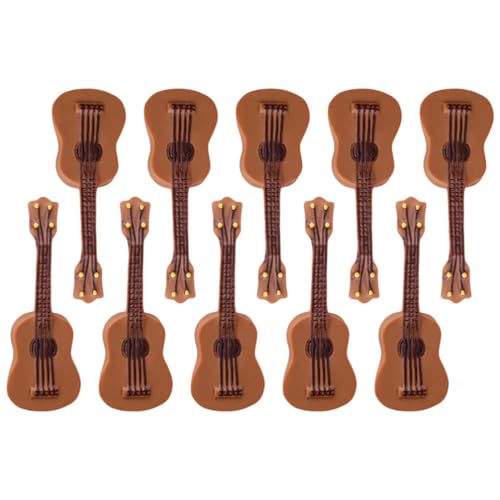 Luxshiny 20 Stück Miniatur-Gitarrenmodell 8 Stück Mini-Harz-Gitarren-Replik Puppenhaus-Musikinstrumente Dekorationen Für Mikro-Zubehör von Luxshiny