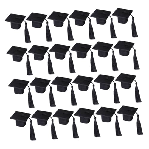 Luxshiny 24 Stück Mini-Abschlusskappe Abschlussfeier Dekoration 2025 Abschlusskuchendekoration Abschluss Hut Topper Abschlusskappe für Blumenstrauß Abschlusshut Stirnband Filzstoff Schwarz Luxshiny 24 Stück Mini-Abschlusskappe Abschlussfeier Dekoration 2025 Abschlusskuchendekoration Abschluss Hut Topper Abschlusskappe für Blumenstrauß Abschlusshut Stirnband Filzstoff Schwarz von Luxshiny