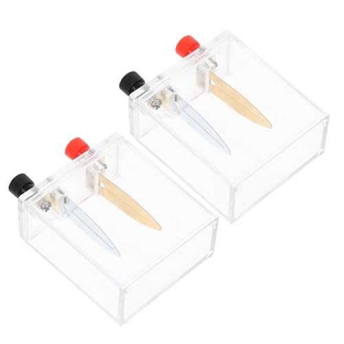 Luxshiny 2Er-Sets-Box Salzwasser -Batterie -Experimentbox erziehungswissenschaftliche Instrumente Vorbau-Kit selber Machen Lehrmittel für den Unterricht Kupfer Transparent von Luxshiny