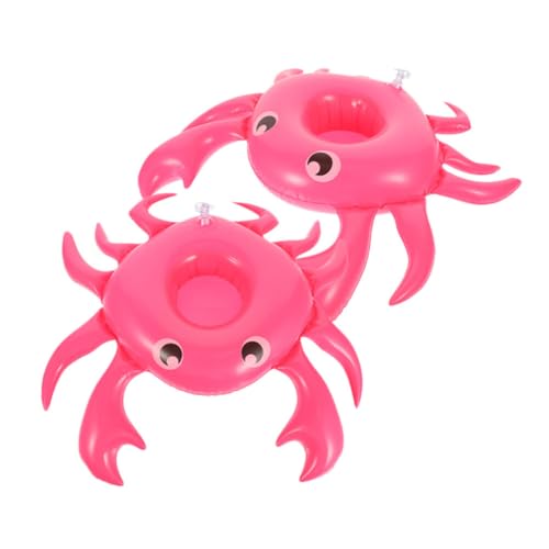 Luxshiny 2stücke Aufblasbare Getränkehalter Im Design Eines Lustigen Krabbens Schwimmende Untersetzer Für Pool Und Strandpartys Für Entspannte Getränke Im Wasser von Luxshiny