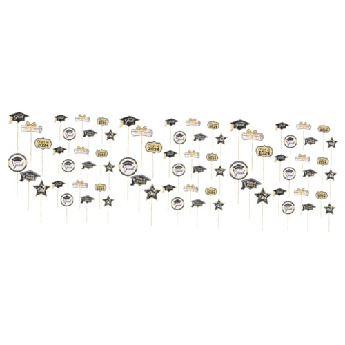 Luxshiny 3 Sätze Graduation Cupcake Toppers Dekorative Kuchenstecker Für Abschlussfeier Accessoires Für Schulabschlüsse Und Konfirmationen Stück * 3 von Luxshiny