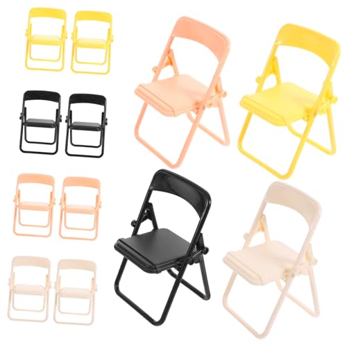 Luxshiny 3 Sätze Mini-Stuhl Miniatur Stuhl Falten Puppenhaus Mini-klappstuhl Mini -klappstuhl Klappstuhlhalter Stuhl Telefonhalter Stehen Winzige Möbel Mini-möbelmodell 12 Stück * 3 von Luxshiny