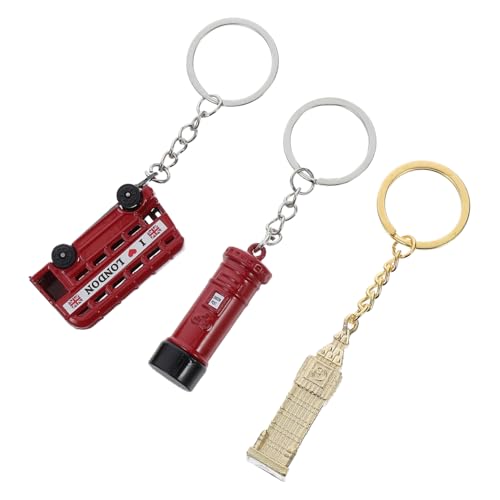 Luxshiny 3 Stück Big Ben Schlüsselanhänger London Souvenirs Taschenanhänger London Bus Souvenir Big Ben Ornament Schlüsselanhänger Im Britischen Stil England Party Dekorationen von Luxshiny