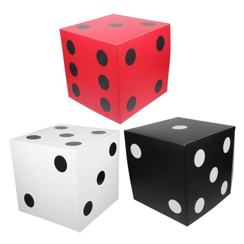 Luxshiny 3 Stück Würfel-Box Riesenereignis Würfel große Würfelboxen Prom Würfeldekorationen Papierpokerboxen Jumbo -Papierwürfel Jumbo -Würfel Mittelstücke Luxshiny 3 Stück Würfel-Box Riesenereignis Würfel große Würfelboxen Prom Würfeldekorationen Papierpokerboxen Jumbo -Papierwürfel Jumbo -Würfel Mittelstücke von Luxshiny