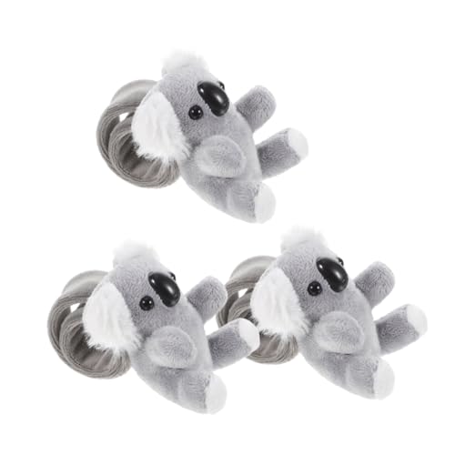 Luxshiny 3 Stücke Slap-Armband kuscheltier Mädchen Geburtstagsfeier Stofftieres Armband Schlagarmbänder für Slap -Bands thematische Gastgeschenke Plüsch Hellgrau von Luxshiny