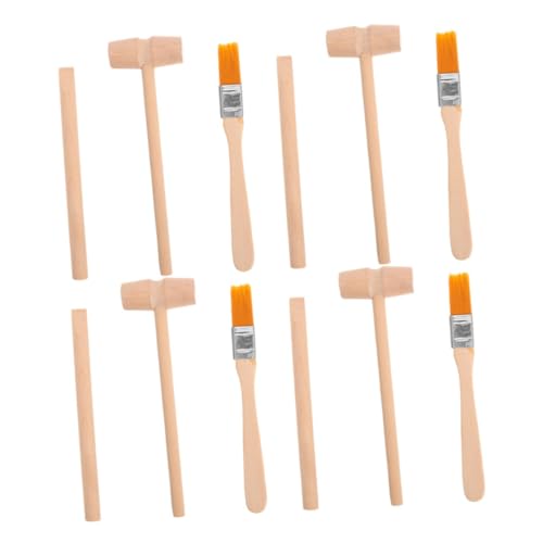 Luxshiny 4 Sätze archäologische Ausgrabungswerkzeuge Grabungsset für Set mit Dinosaurier-Ausgrabungswerkzeugen Aushubwerkzeugsatz Grabset Grabwerkzeuge hölzern Beige von Luxshiny