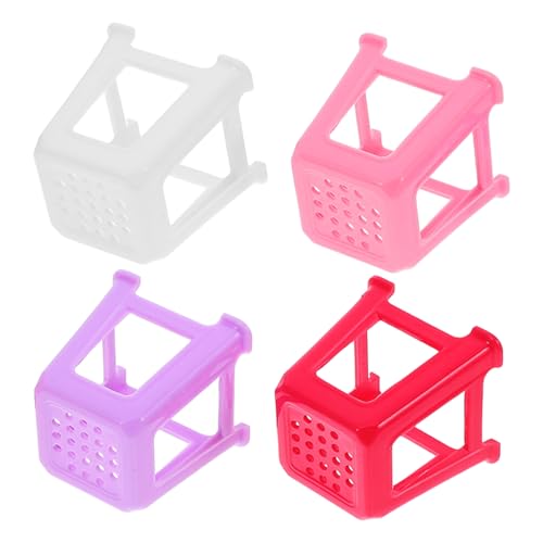 Luxshiny 4 Stück Mini-Stuhlmodell Mini-Stuhl-Modell Kleiner Hocker Vintage Puppenhausmöbel Zubehör für Puppenhäuser Miniatur-Bank Miniaturmodellmöbel Miniaturmöbel Plastik von Luxshiny