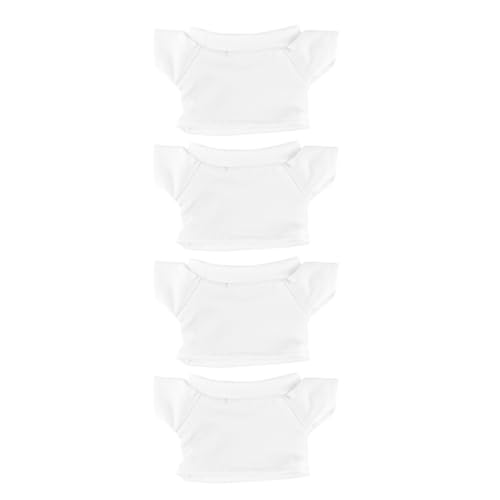 Luxshiny 4 Stück Shirt für Plüschbären Basic T Shirts Klassischen Farben Geeignet für Große Stofftier Dekoration Kuschelige Puppenkleidung für Kreative DIY Projekte von Luxshiny