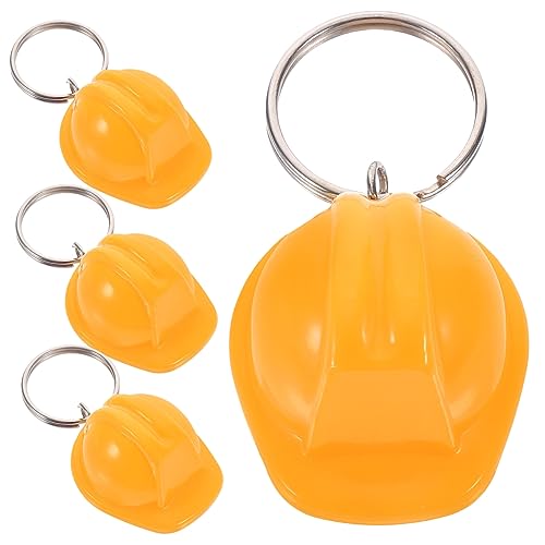 Luxshiny 4 Stücke Kleiner Helm Schlüsselanhänger aus Metall Schutzhelm Deko Schlüsselring für Taschenanhänger für Ingenieure Kompakte Größe für Partys von Luxshiny