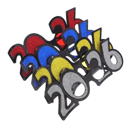 Luxshiny 4 Teilige Silvester Partybrillen 2026 Zahlenbrillen – Neuartige Glitzerbrillen Lustige Requisitenbrillen Für Themenpartys Halloween Neujahrsfeiern von Luxshiny