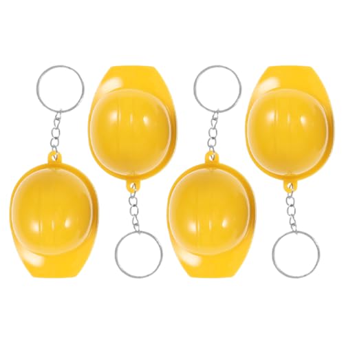 Luxshiny 4stücke Sicherheitshut Schlüsselanhänger Mit Flaschenöffner Lustige Bauhelm Für BAU-Party- Überraschung Für Jungen Und Baustellen-themenfeiern von Luxshiny
